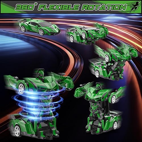 Miniatura 2 de BLUEJAY Transform Rc Cars para niños 4-7 8-12, 2.4Ghz Auto de control remoto a escala 118, robot transformador a escala 118, deformación con un solo