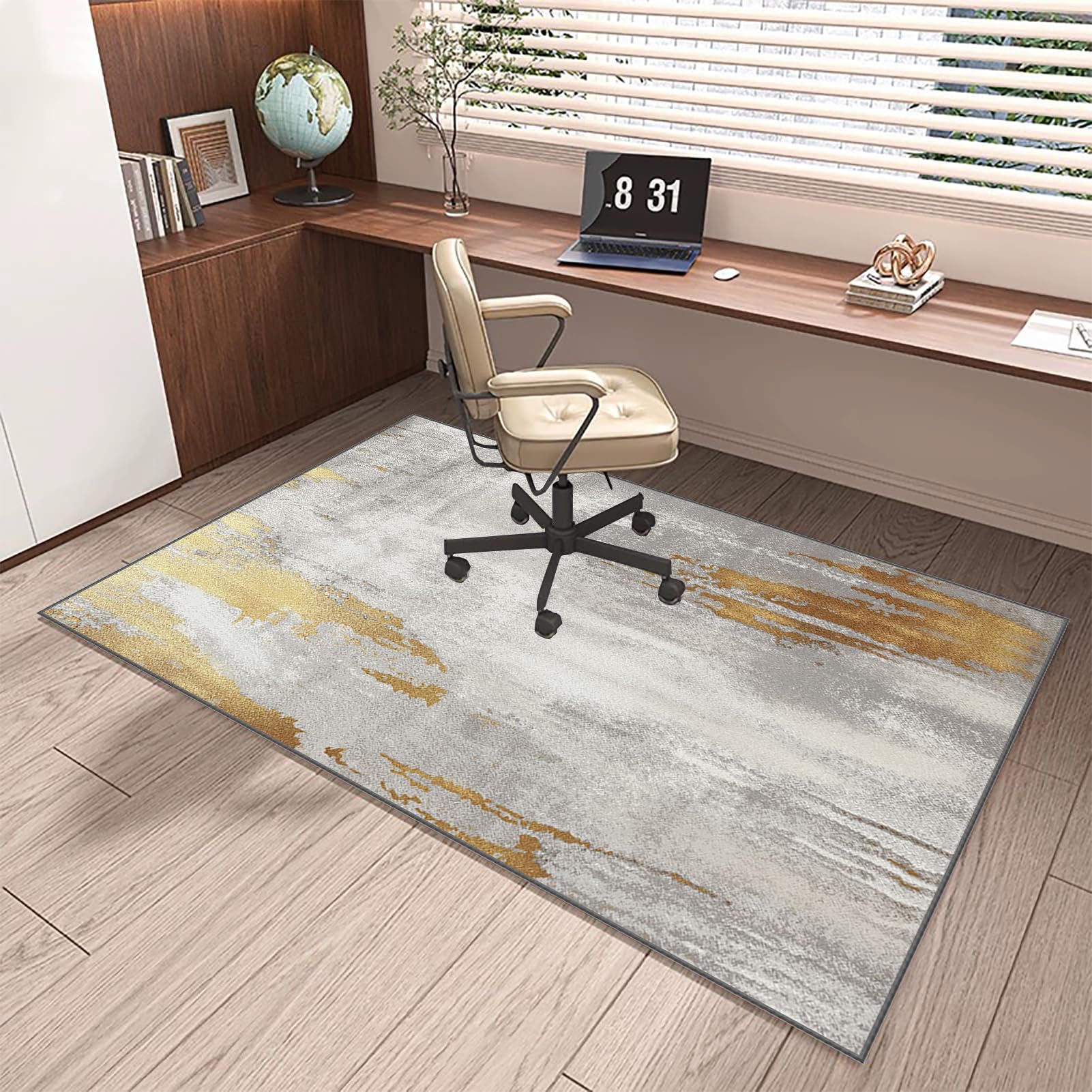 Tapis de Sol Bureau Protège Sol sous Chaise Tapis de Chaise de Bureau Tapis Gaming Sol pour Sols durs Tapis de Sol Gamer for Chambre Salon Protège Parquet Chaise roulettes 150 x 200 cm