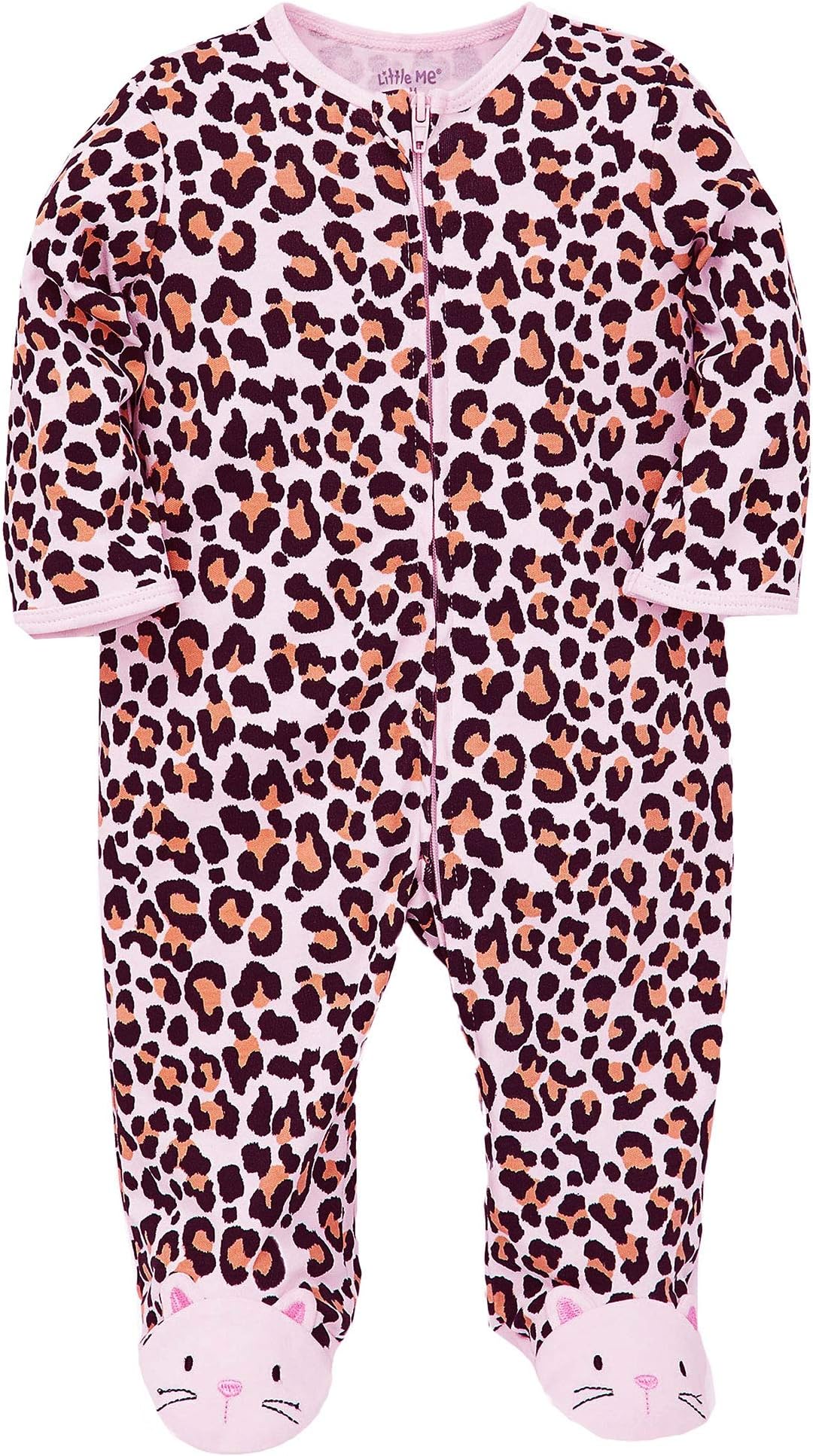 Leopard Footie - Newborn