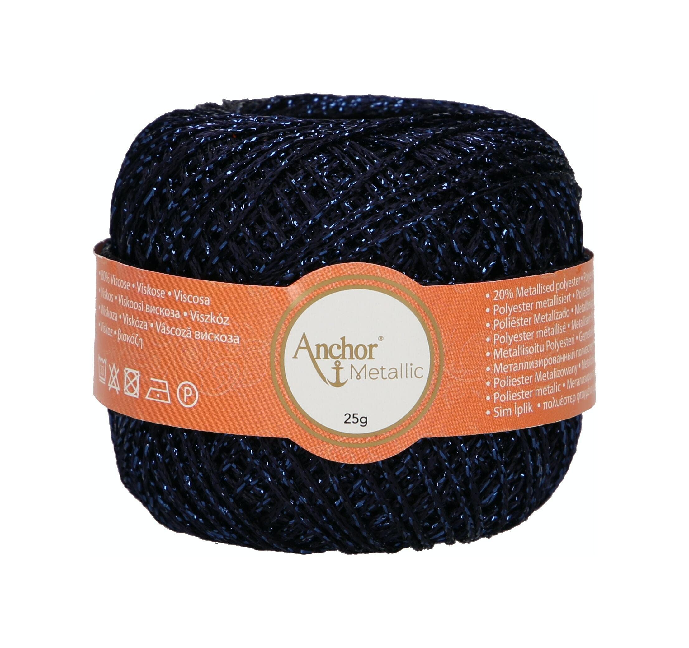 Anchor Metallic 25 g Yarn Length 100 m 321 Crochet Yarn โ image 1