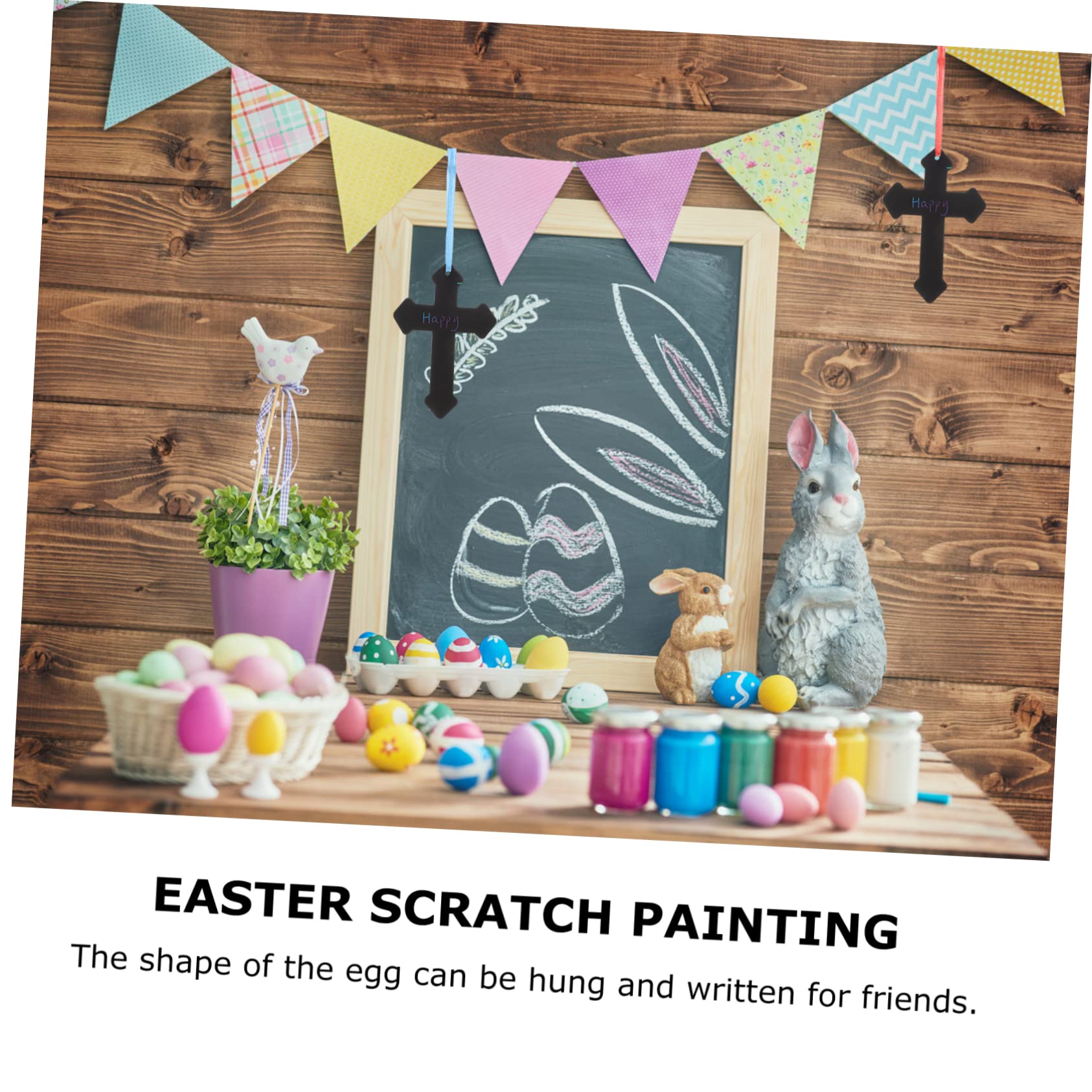 KONTONTY 1Set Scratch Cross Ornaments Scratch Crafts for and Creative Activities Fun Scratching for Adults