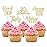 30Pcs Vintage 1995 Cupcake Toppers Glitter Thirty Happy 30th Birthday 30 Fabulous Cupcake Picks Cheers to 30 Years for 30th Birthday Wedding Anniversary Party Cake Decorations Supplies Gold