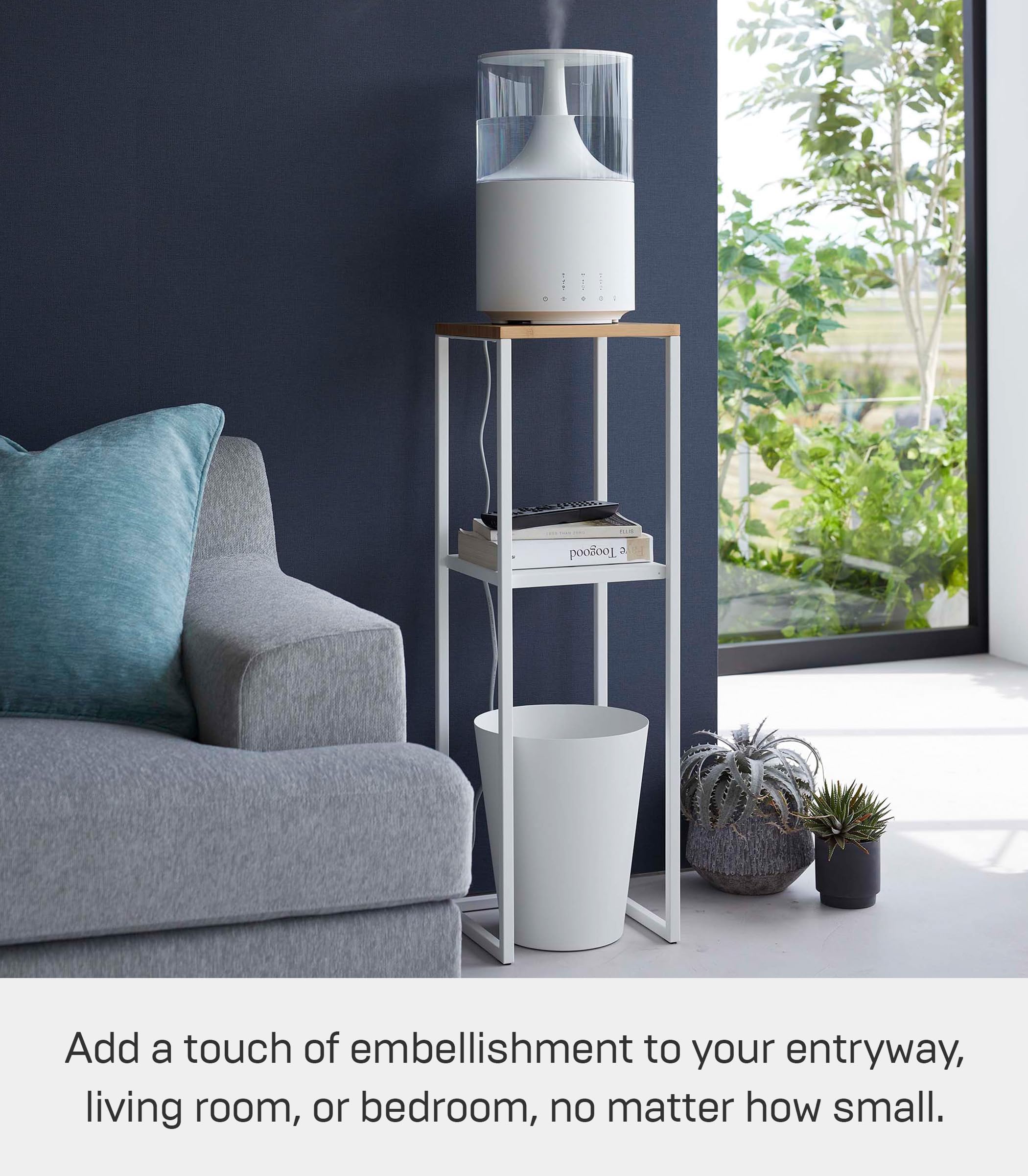 Amazon｜加湿器スタンド ホワイト 約W25XD25XH80cm タワー tower 小物