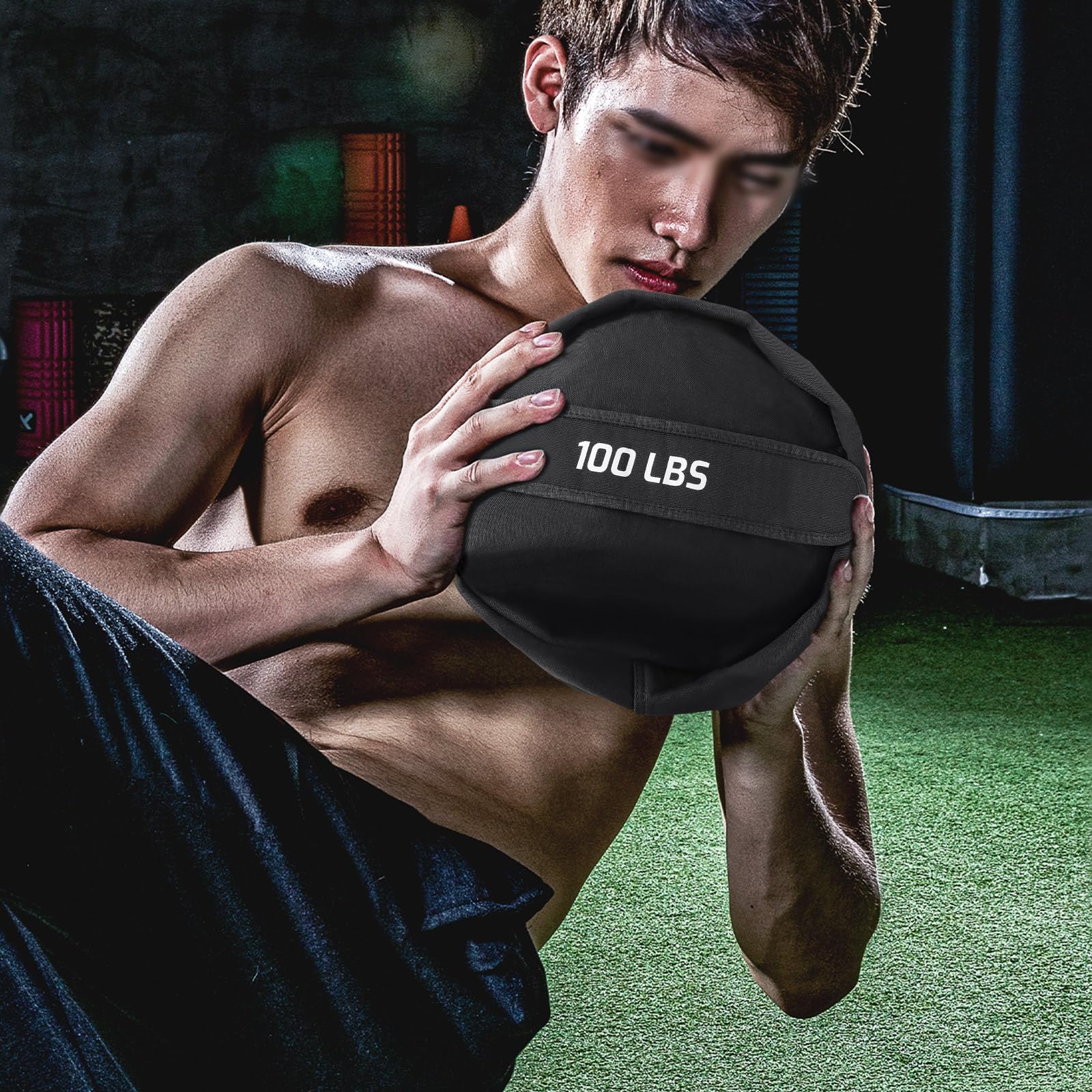 Worek na piasek fitness, do dużych obciążeń, do fitnessu, z regulacją wagi, przenośna torba treningowa, dla osób fitness, sportowców, personelu wojskowego, nośność 30-45 kg