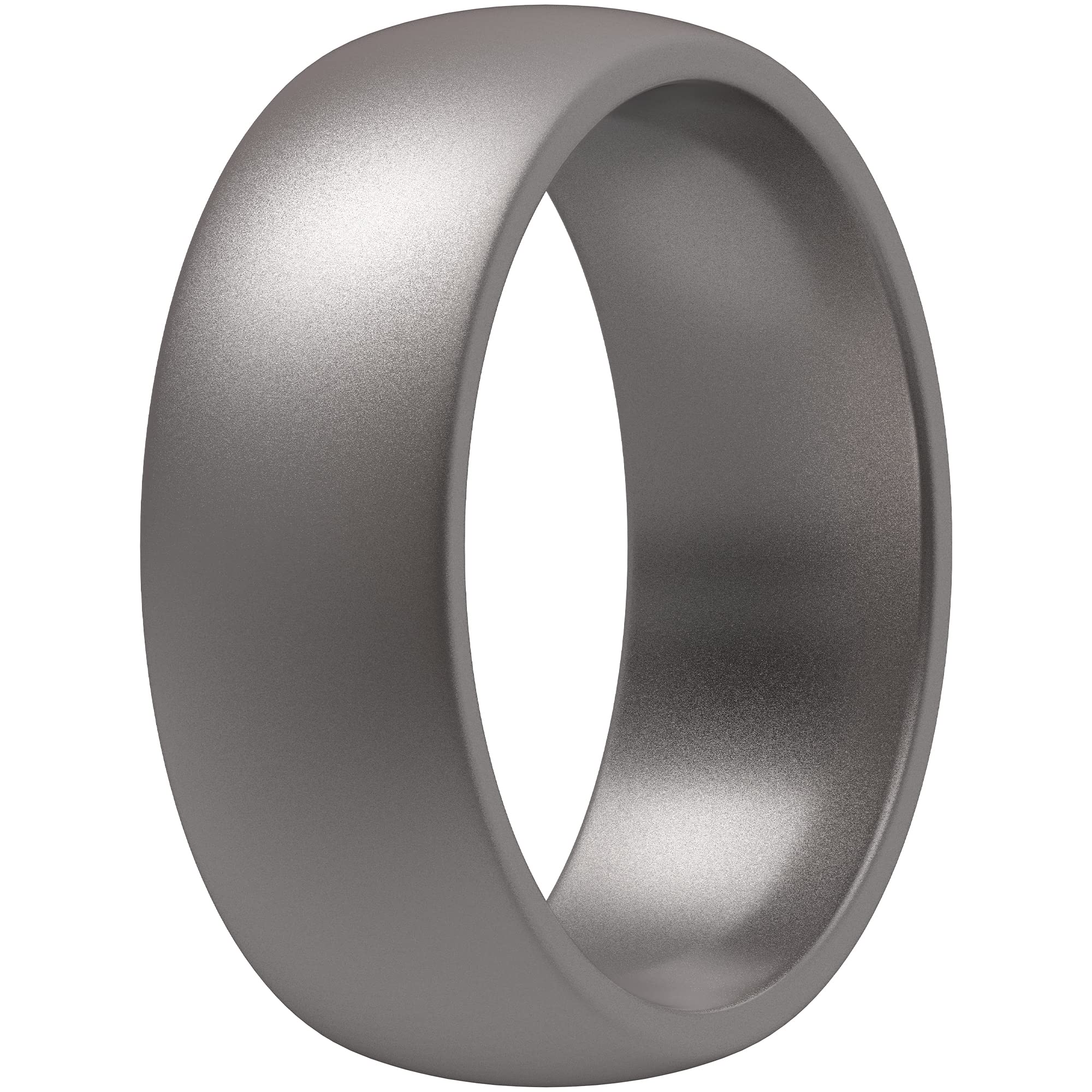 Thunderfit Men's Silicone Wedding Bands – 7 Pack, Classic & Striped Styles | Safe, Flexible Rings For Active Guys