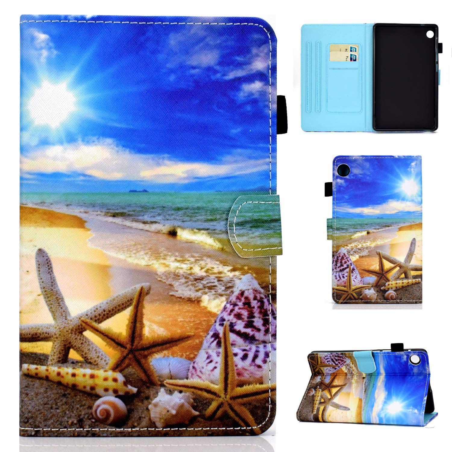 CXTCASE Hülle für Samsung Galaxy Tab A9+ 11.0", Schutzhülle Cover Case Mit Standfunktion für Galaxy Tab A9 Plus (SM-X210/SM-X215/SM-X216B), Blauer Himmel
