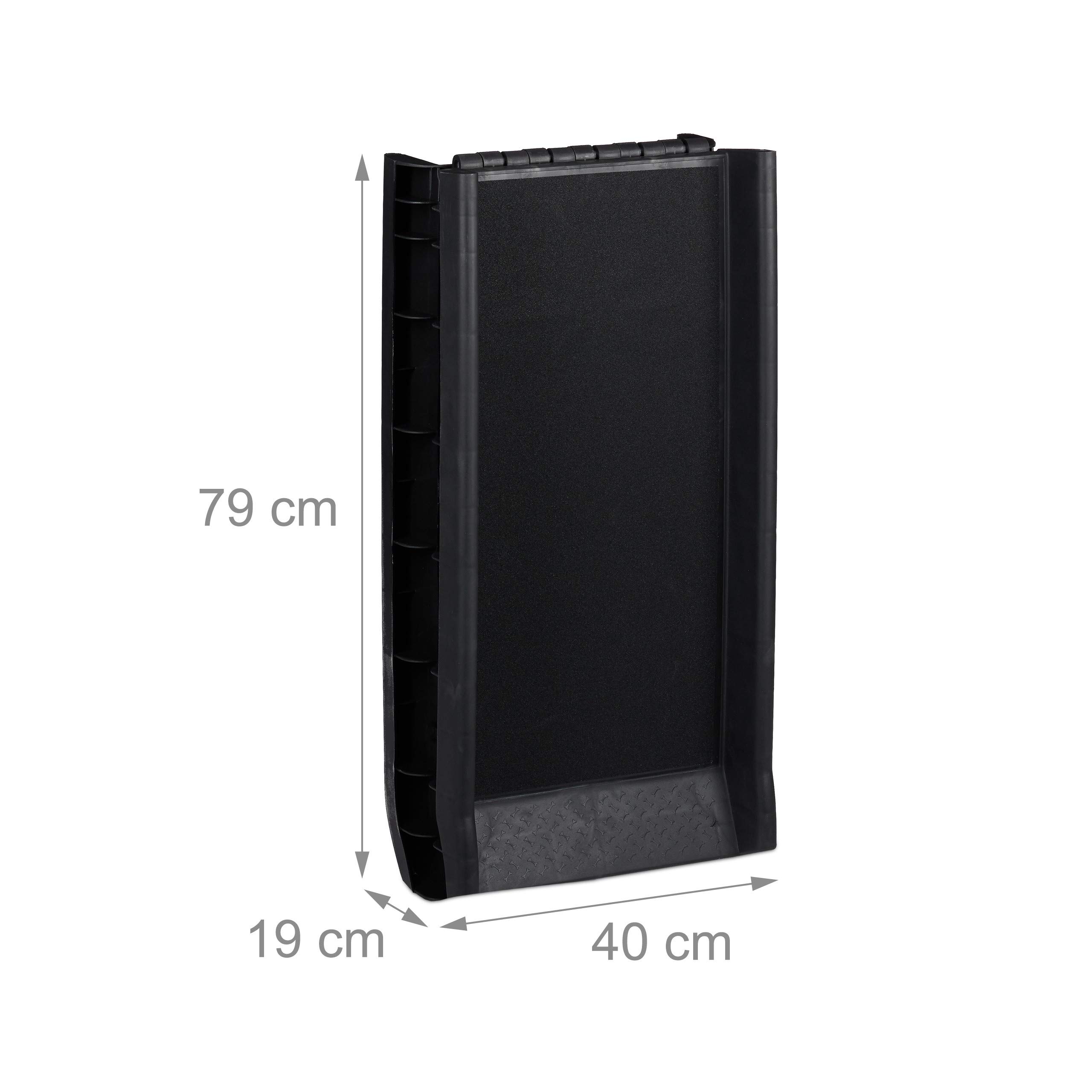 Relaxdays Rampa da Auto per Cani Pieghevole Antiscivolo 90 kg 156x40 cm Nero