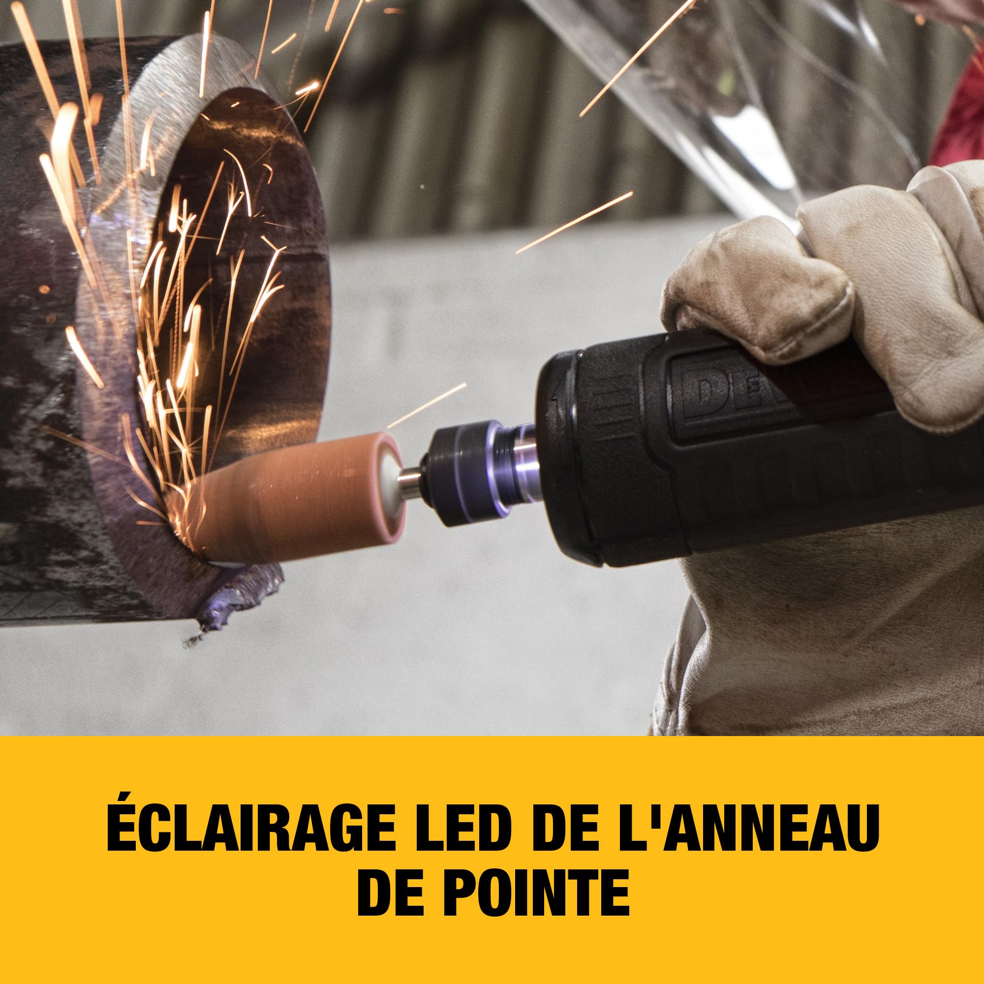 DEWALT Meuleuse droite sans fil 18V XR, moteur brushless, outil seul, DCG426N-XJ