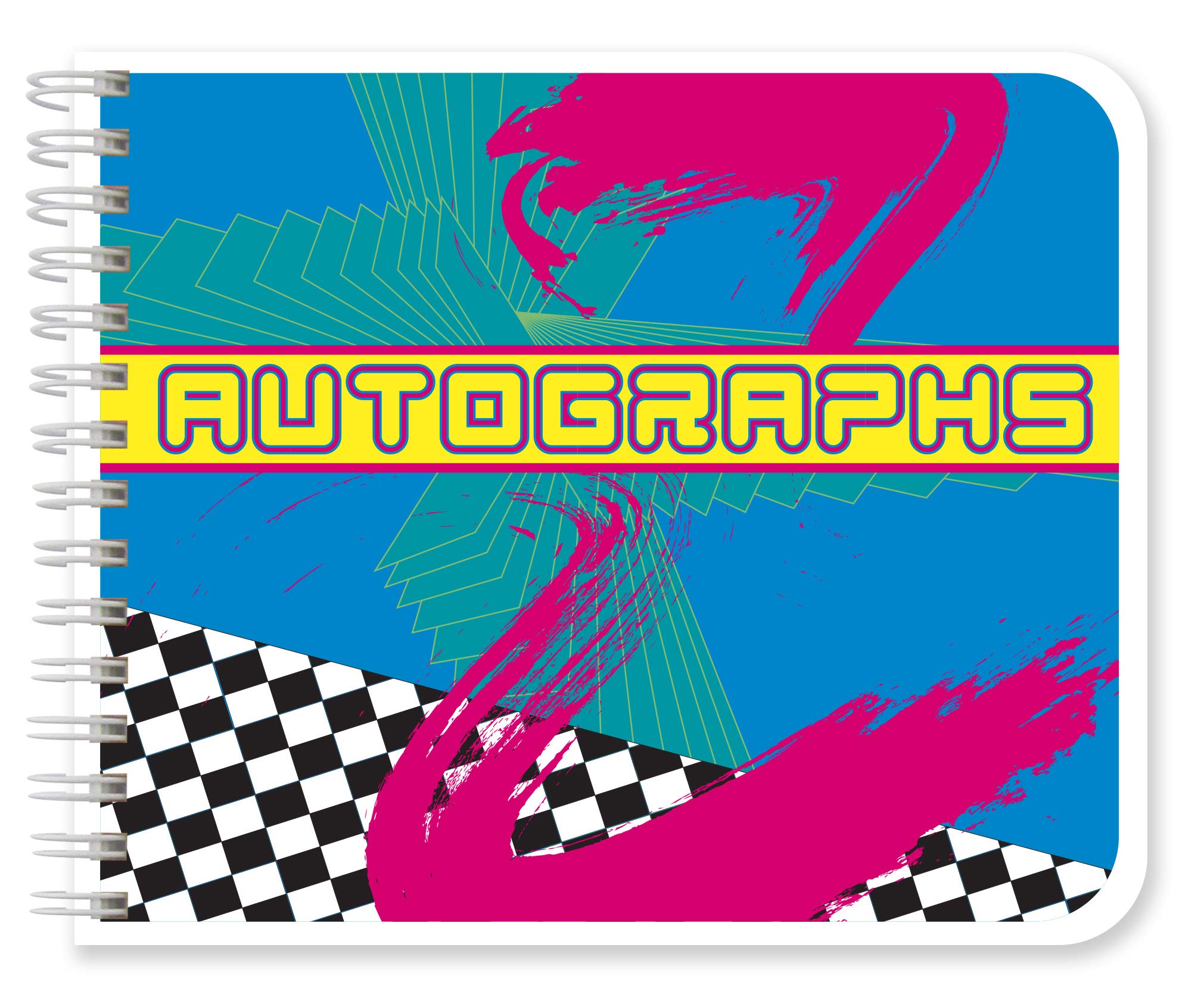 BookFactory Autograph Journal/Autograph Book - 48 Pages Wire-O with Laminate Color Cover Page Size 6'' x 5'' (Made in USA)