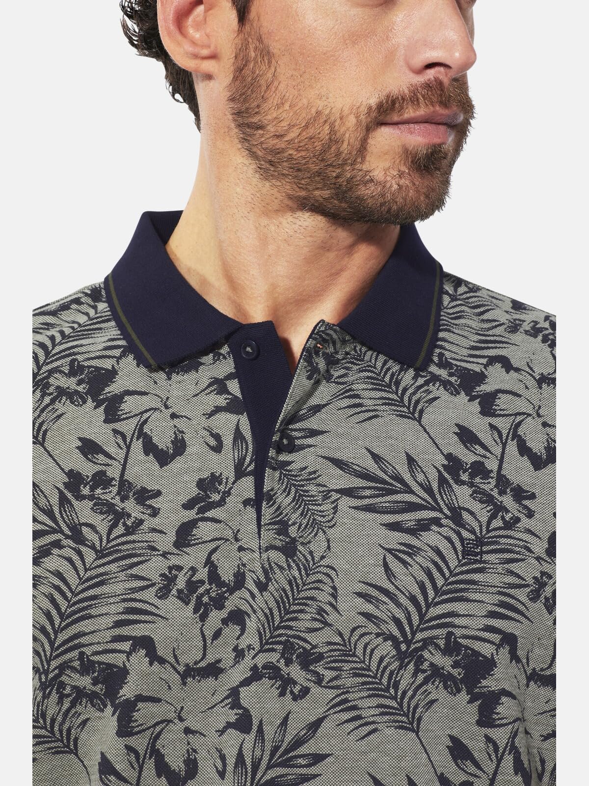 BABISTA Herren Poloshirt Duitezzi | floral gemustert, mit Polo-Kragen, Männer Freizeit-Shirt mit Muster, aus 100% Baumwolle, Hawaii-Hemd, große Größen XL