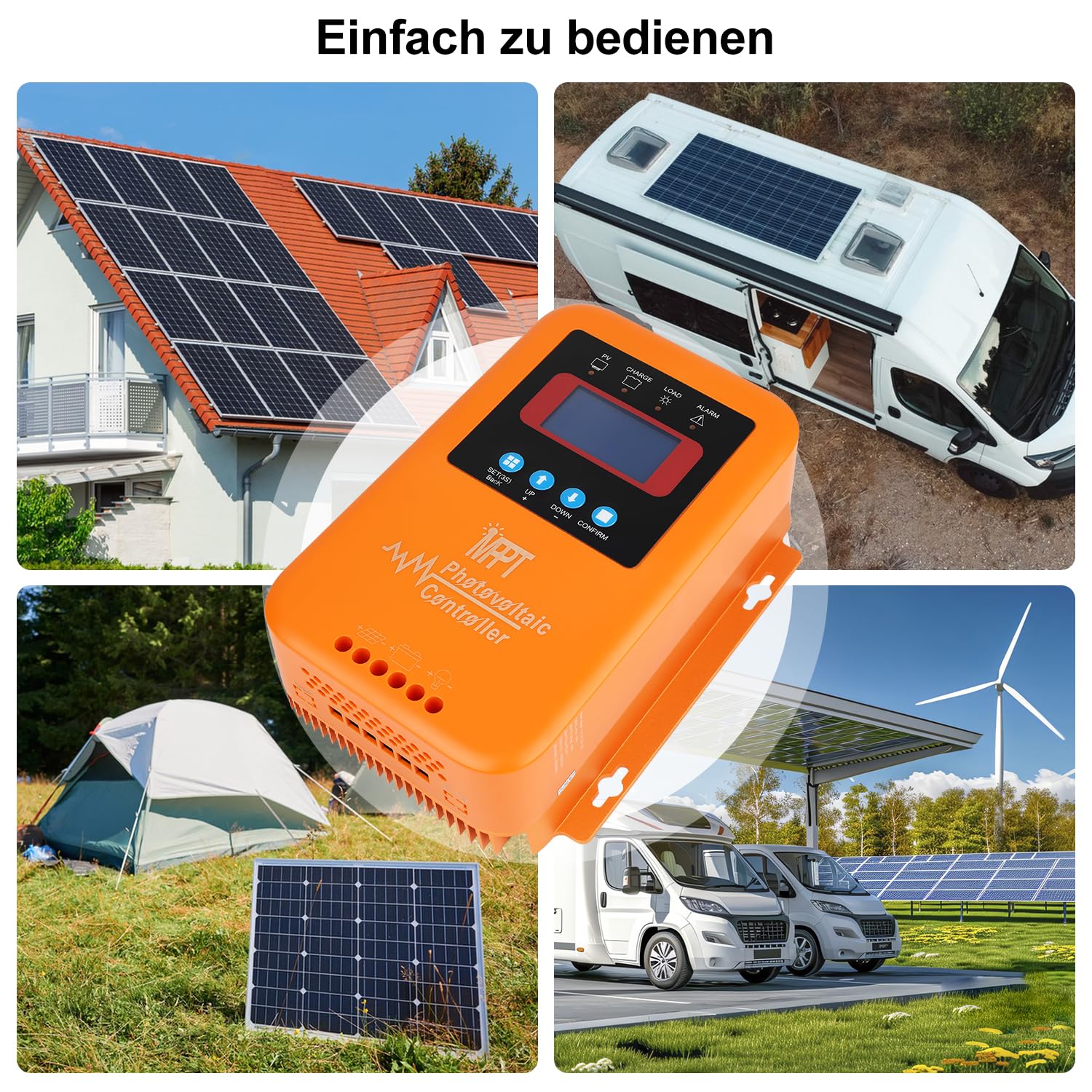 【60A Regulador MPPT Bluetooth WIFI】KWODE 60A 12V/24V/36V/48V Controlador de Carga Solar Regulador Solar MPPT Bluetooth WIFI Regulador de Carga para Ácido de Plomo, Gel,Fosfato,Turner, Litio Baterías