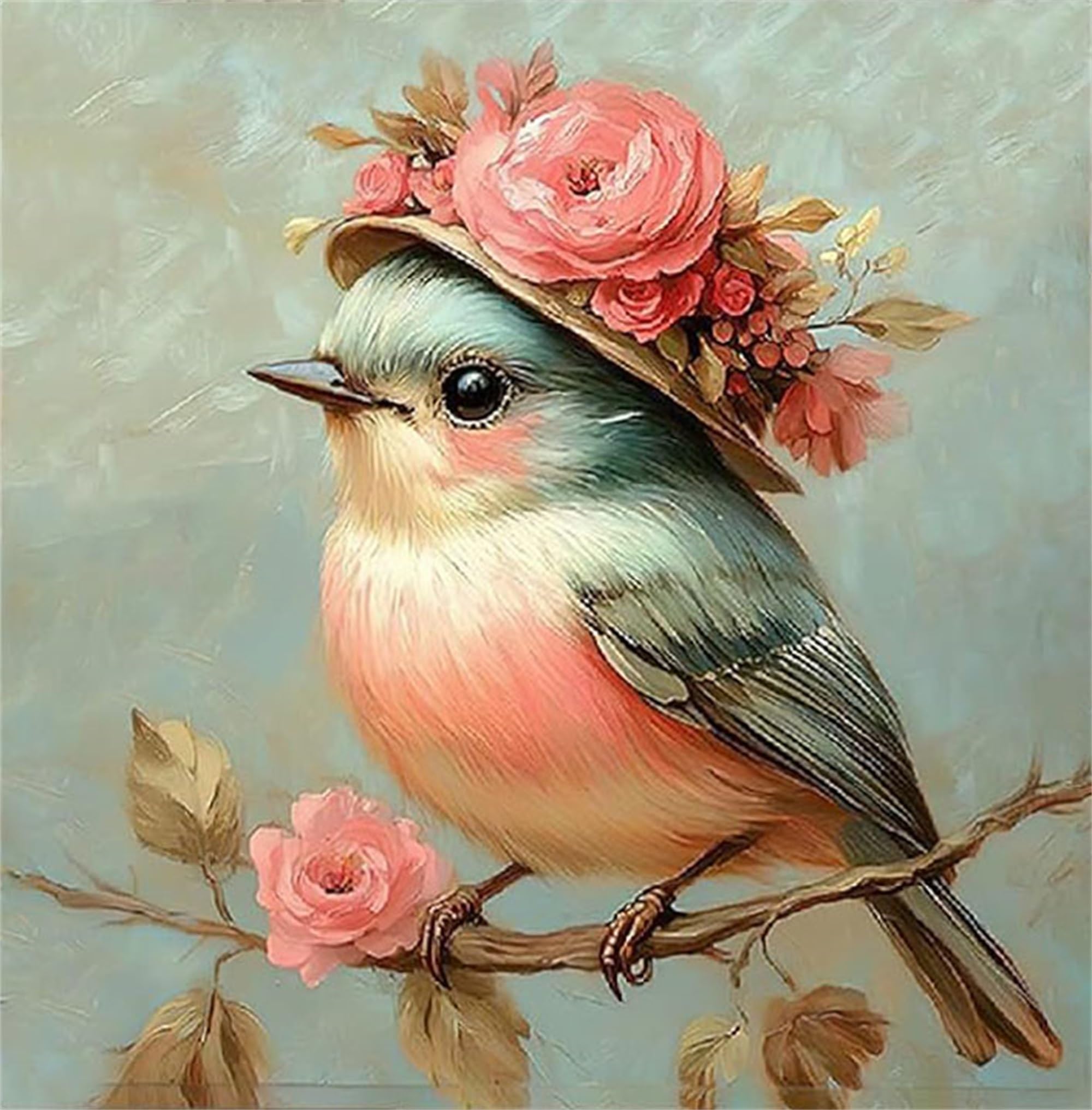 NZNANCHU Bird Paint by Number for Adult,Animal DIY Painting Kits for Adults,Flowers Color by Numbers,Paint by Number Canvas Crafts Watercolor for Beginners Hoom Decor (Bird1)