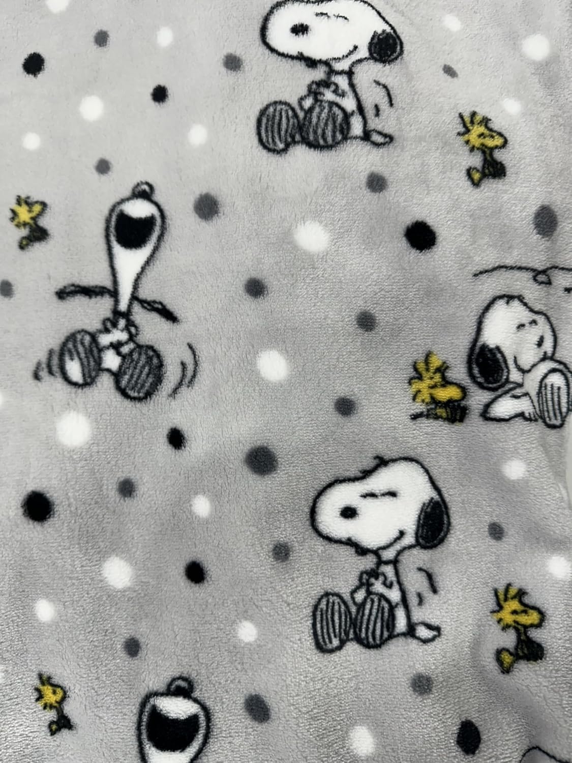 Peanuts Gang Snoopy Happy Dance with Paw Prints Velvet Soft Plush Throw Blanket by Berkshire Blanket & Home Co. | Yellow | 50" x 70"