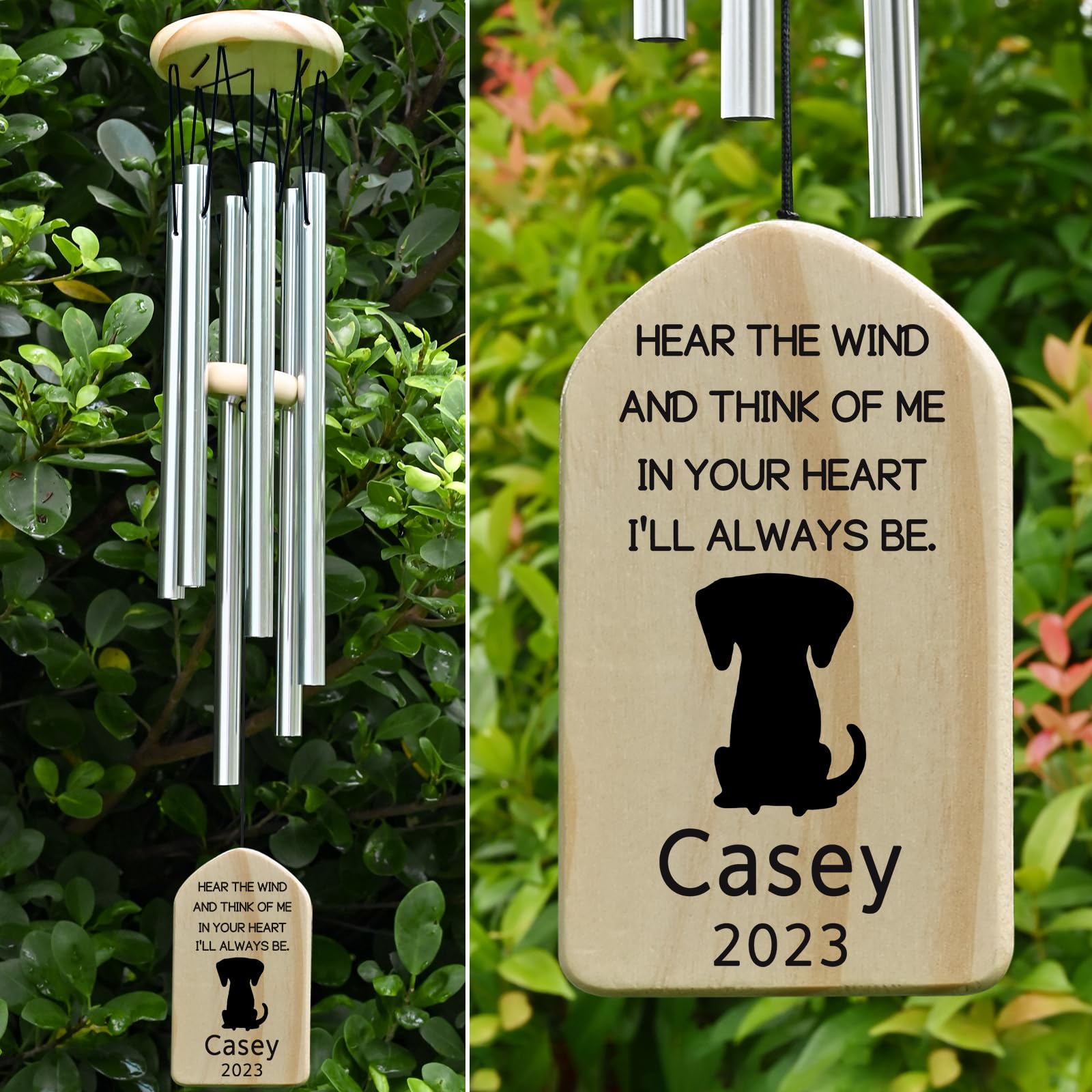 Amazon.com : Jocidea Dog Memorial Wind Chimes, Personalized Dog ...