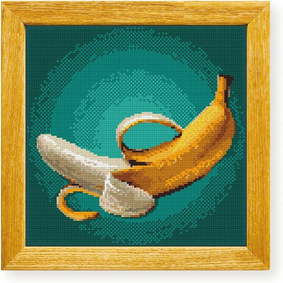 Awesome Pattern Studio Banana DS106, Diamond Painting Kit, Diamond Art Kits for Adults, Full Drill 5D Diamond Dots Kits. All Items Included.