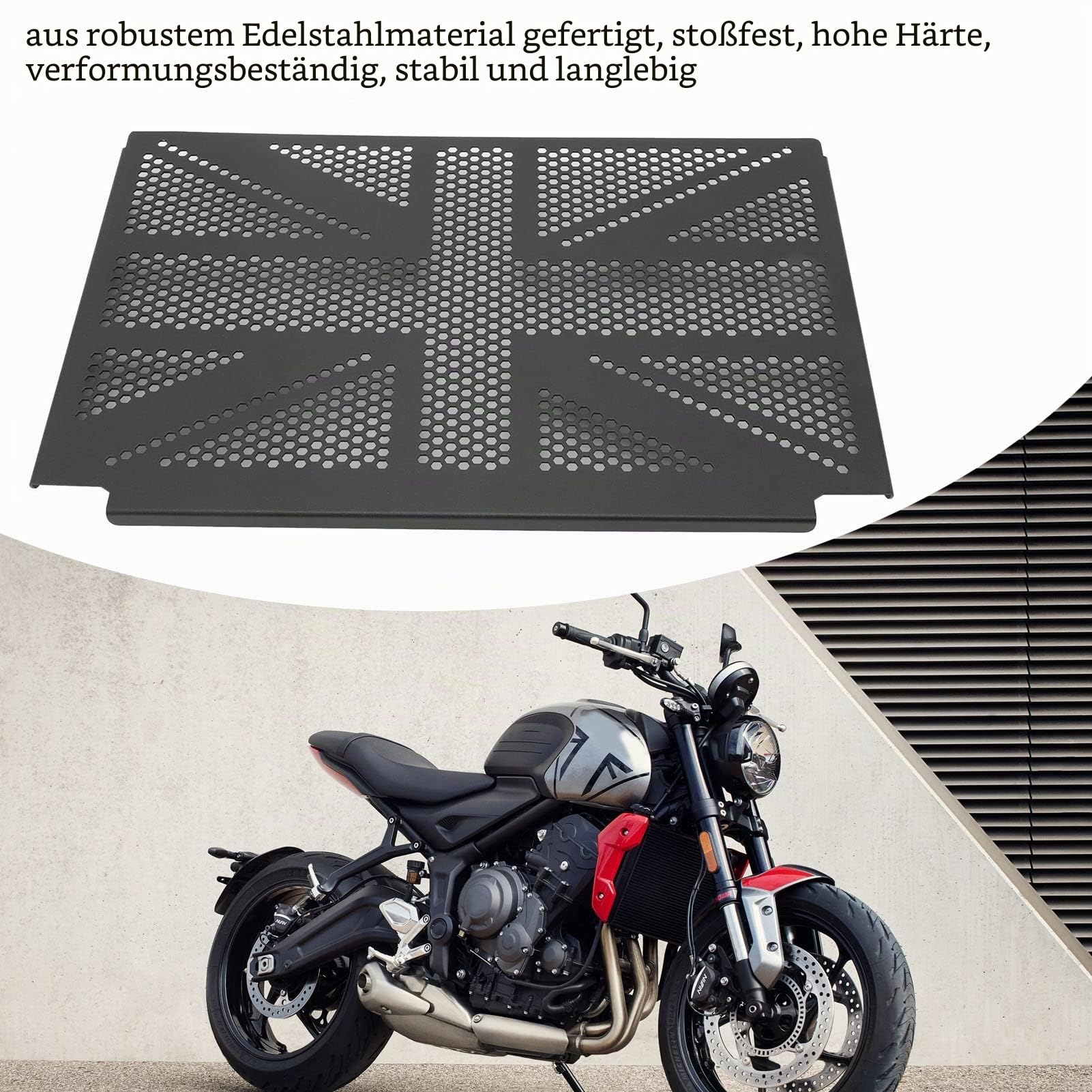 Focket Motorrad Kühlerschutzabdeckung, Edelstahl Kühlergrillabdeckung für 660, Motorrad Kühlergrillabdeckung, Schutzabdeckung, Schwarz