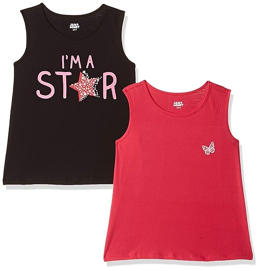 Amazon Brand - Jam & Honey Girls Regular Fit T-Shirt