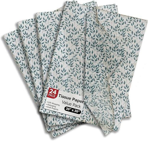 Papel de seda impreso con hojas de lágrima para bolsas o cajas de regalo y envoltura, papel de seda decorativo a granel para embalaje y regalo, 24