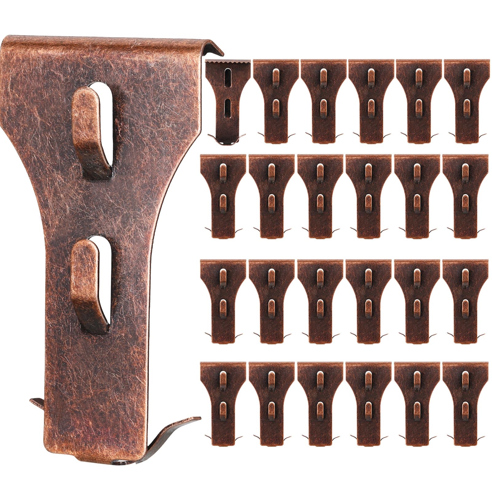 24 Pieces Brick Hooks for Hanging Outdoors Wall Clip Metal Brick Hook Clamp Brick Wall Hanger Steel Picture Lamp Wreaths Hanger Siding Hook Fits 2 1/8 to 2 1/3 Inch Bricks