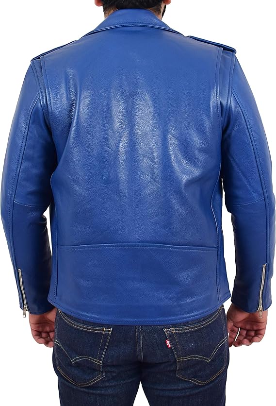 A1 FASHION GOODS Genuine Cowhide Biker Jacket Heavy Duty