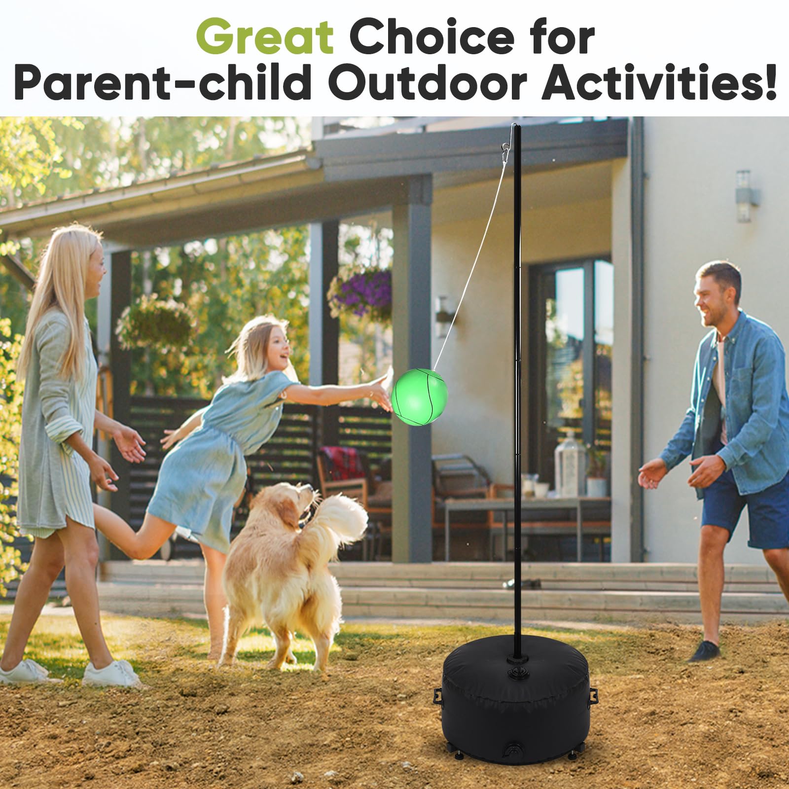 Tether Ball For Dogs Gadfish Outdoor Tetherball Kit For Cats Set Tetherball  Ball