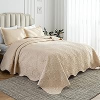 Vista 24 de Auemtyn Juego de edredón de tamaño Full/Queen de 3 piezas, colcha de verano suave y ligera, cobertor de cama de microfibra reversible para todas