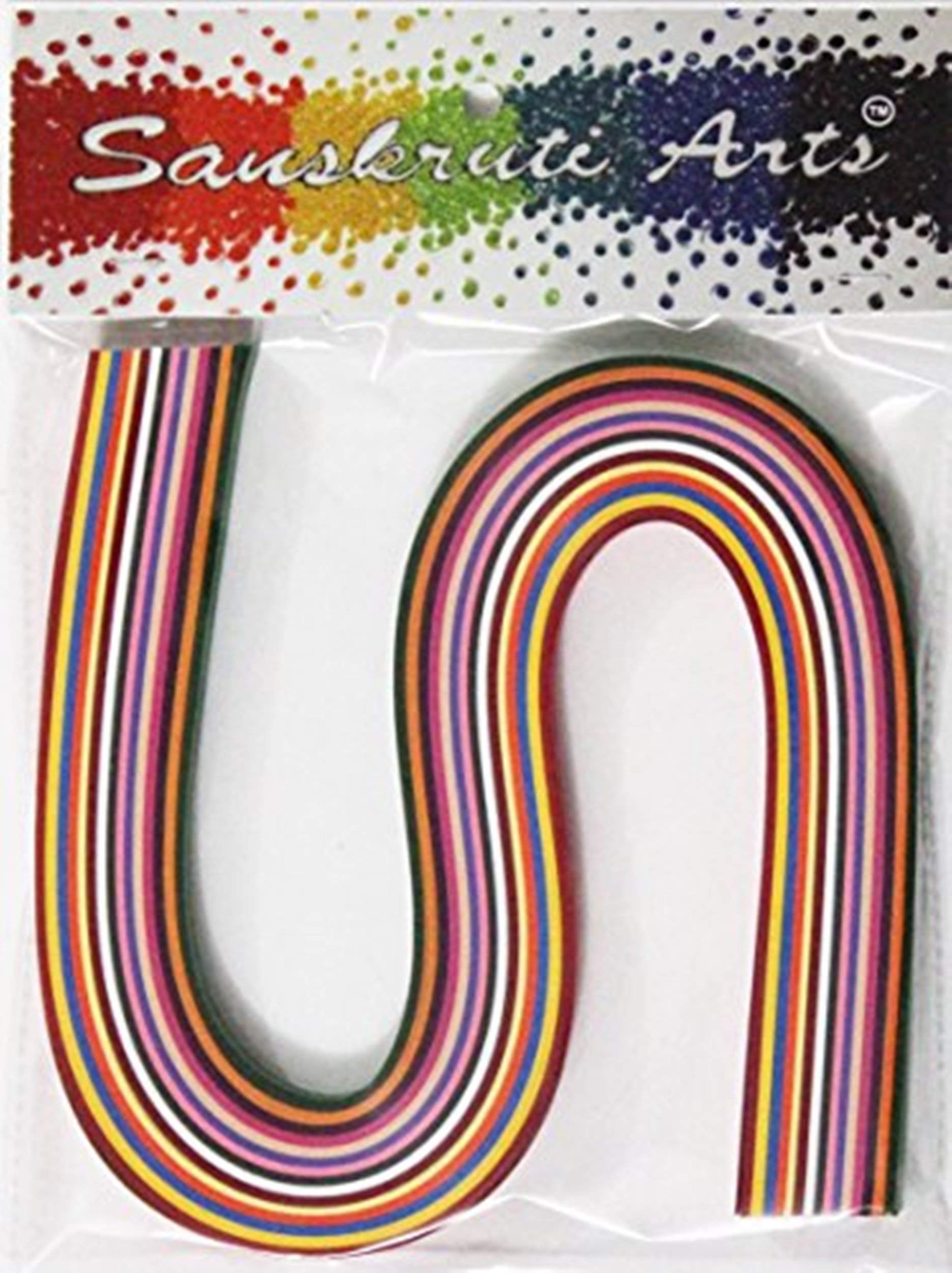 Sanskruti Arts Quilling Paper Multicolor Strips 5mm-450 Strips