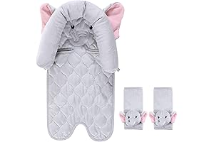 Hudson Baby Unisex Baby Car Seat Insert and Strap Covers for Supreme Comfort and Support