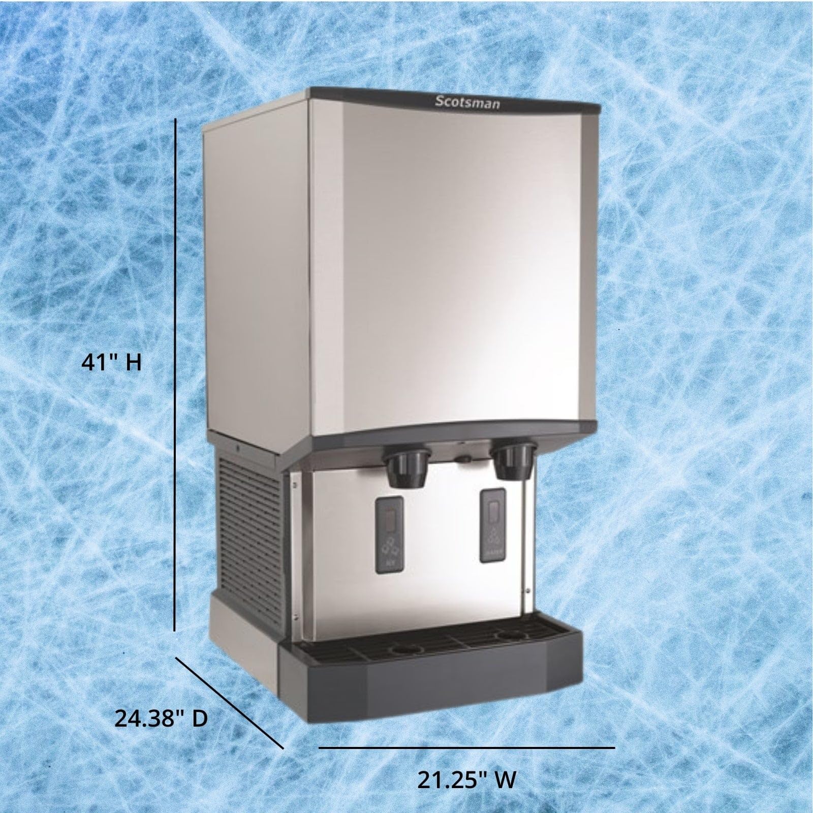 Scotsman Meridian Touchfree Countertop Nugget Ice Maker & Water Dispenser - 500 lb/Day, 40 lb Storage Bin on Fridge.com