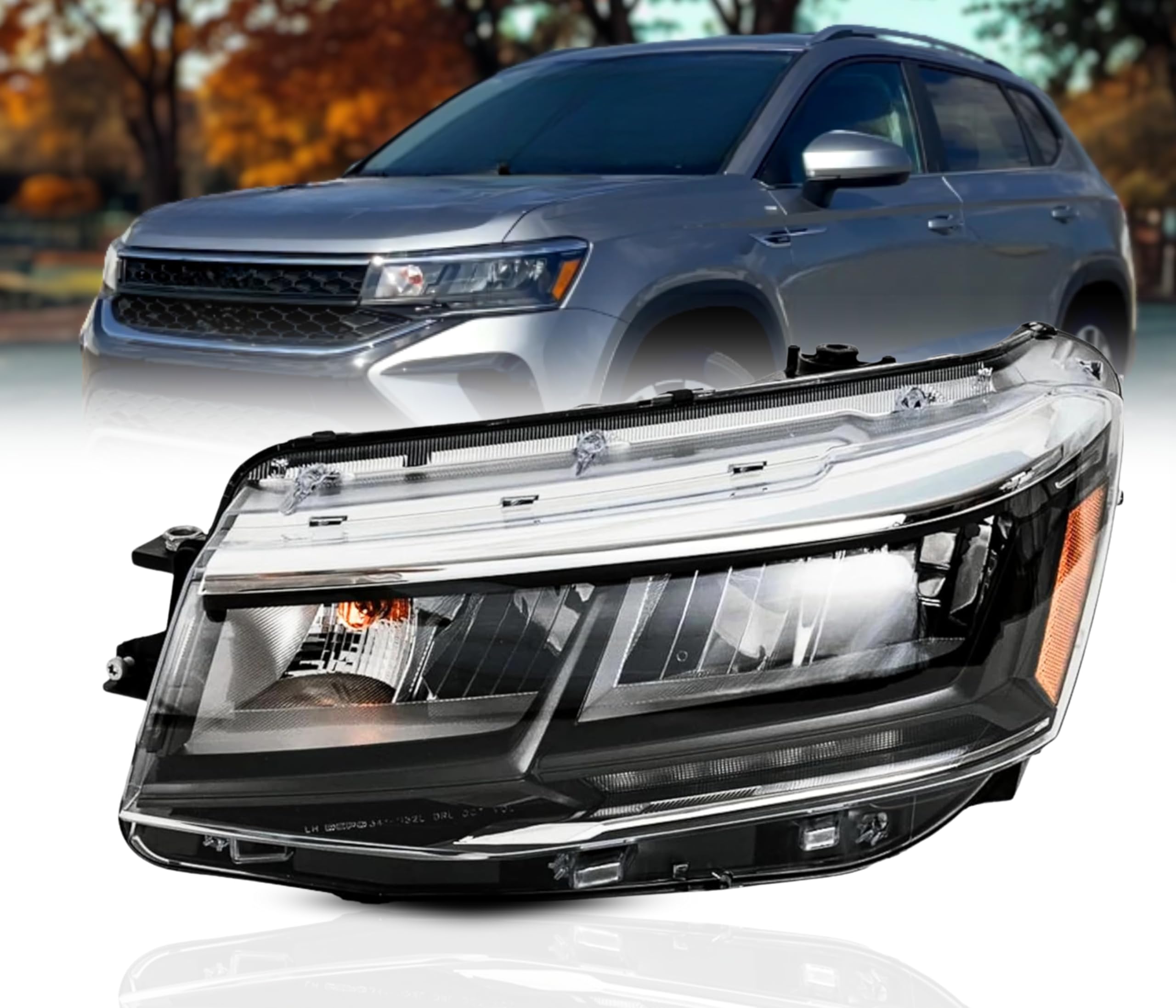 Driver Side LED Headlight For 2022-2023 VW Taos – Without Adaptive Headlight – Evan-Fischer