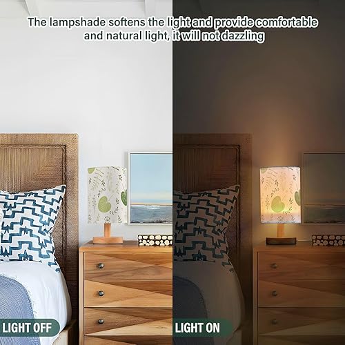 Miniatura 5 de Led Night Light Cylinder Table Lamp Modern Green Leaves Flowers Floral Lamps for Reading Homes