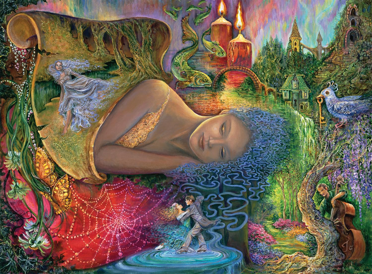 Buffalo Games - Josephine Wall - Colorful Dreaming - 1000 Piece Jigsaw Puzzle for Adults -Challenging Puzzle Perfect for Game Nights - Finished Size is 26.75 x 19.75