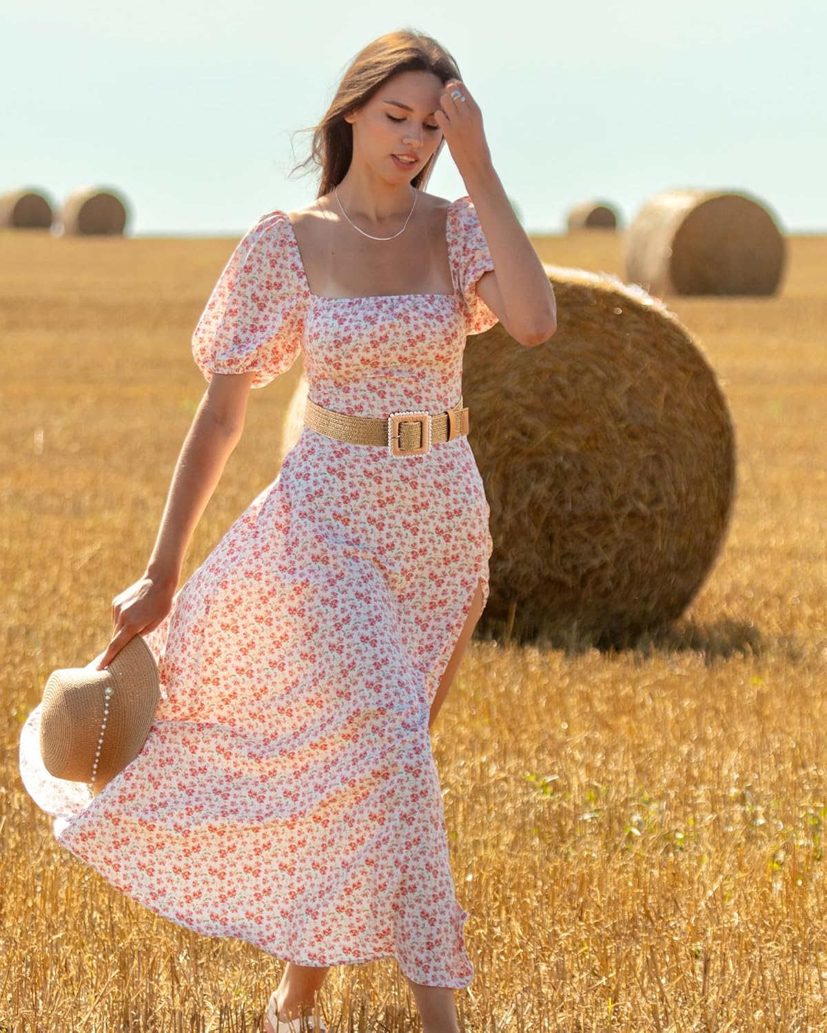 WILLBOND 3 Pcs Straw Woven Belts Elastic Raffia Belts for Women 2025 Rattan Buckle Waist Band for Bohemian Dress Braided Band - Image 3