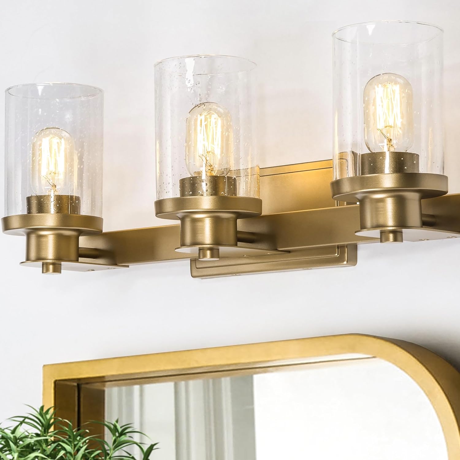 GO&SO 3 Pack Clear Bubble Seeded Glass Shade, Cylinder Glass Lamp Shade Replacement, for Pendant Light/Wall Sconce/Floor Lamp/Desk Lamp/Chandelier - 5.5in Height, 3.94in Diameter, 1.65in Fitter