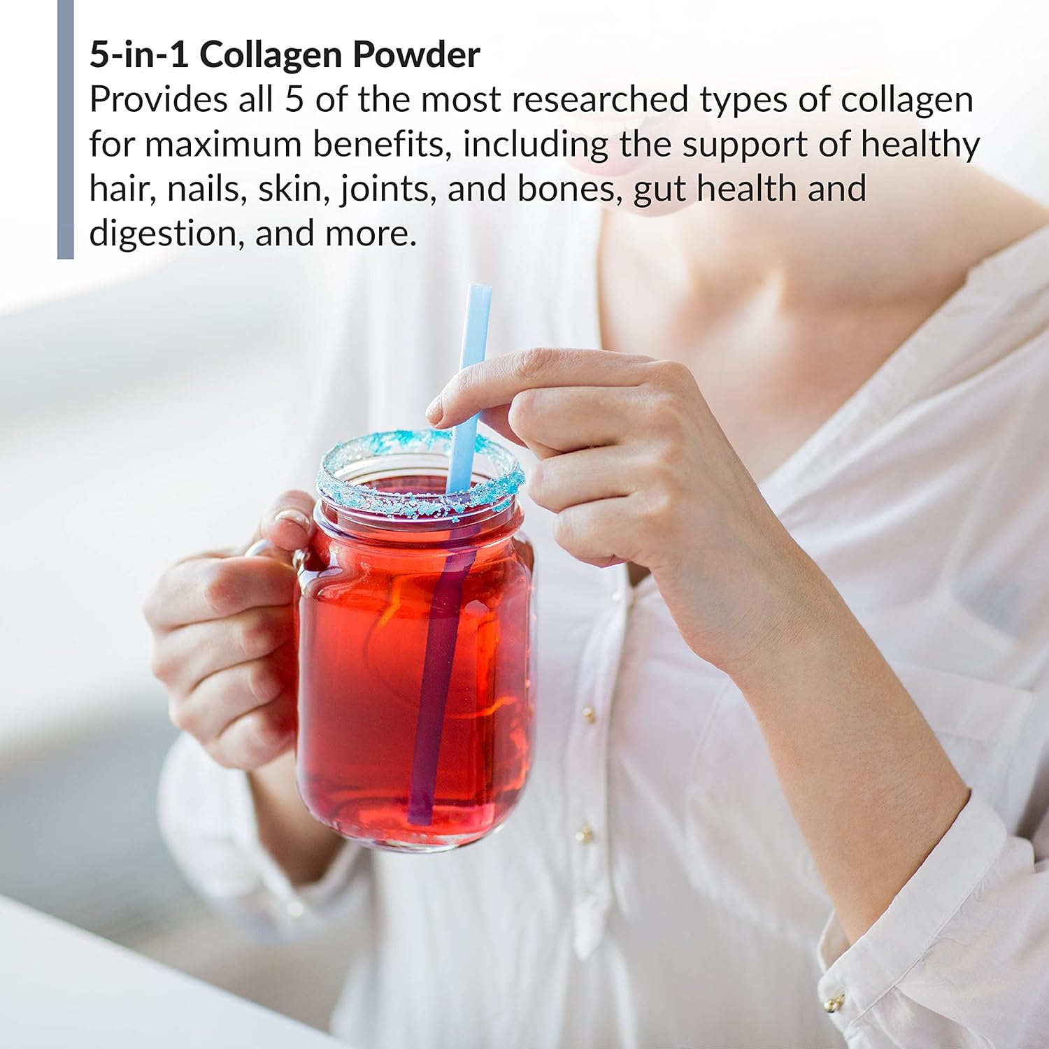 BioTrust Ageless Multi Collagen 5-in-1 Protein Powder (Fruit Punch) BlenderBottle Bundle