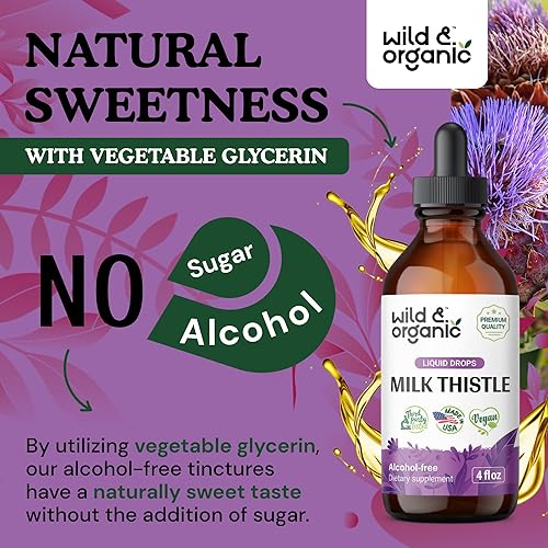 Miniatura 5 de Extracto líquido de semillas de cardo mariano, suplemento orgánico de gotas de cardo mariano para limpieza y desintoxicación del hígado, tintura de