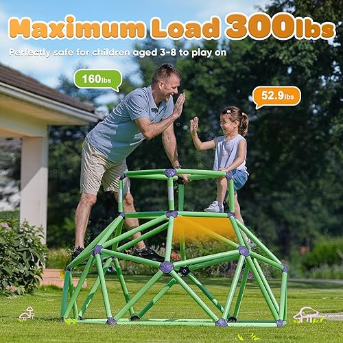 Miniatura 2 de Zupapa Monkey Bars Climbing Dome - Gimnasio de la jungla resistente y portátil para niños, juego de patio trasero para niños, diversión activa al