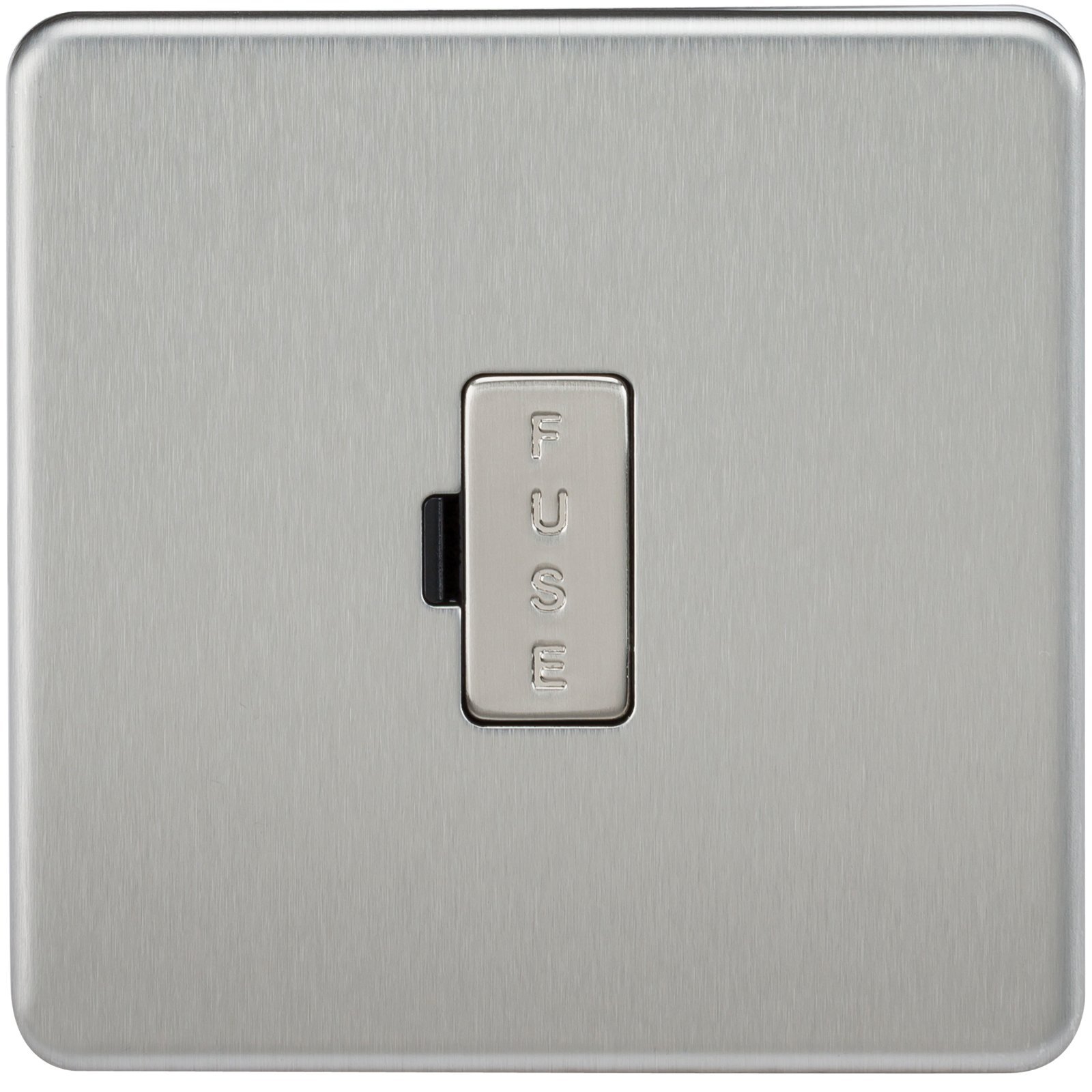 Knightsbridge Brushed Chrome Sf6000bc Screwless 13 A Fused Spur Unit,