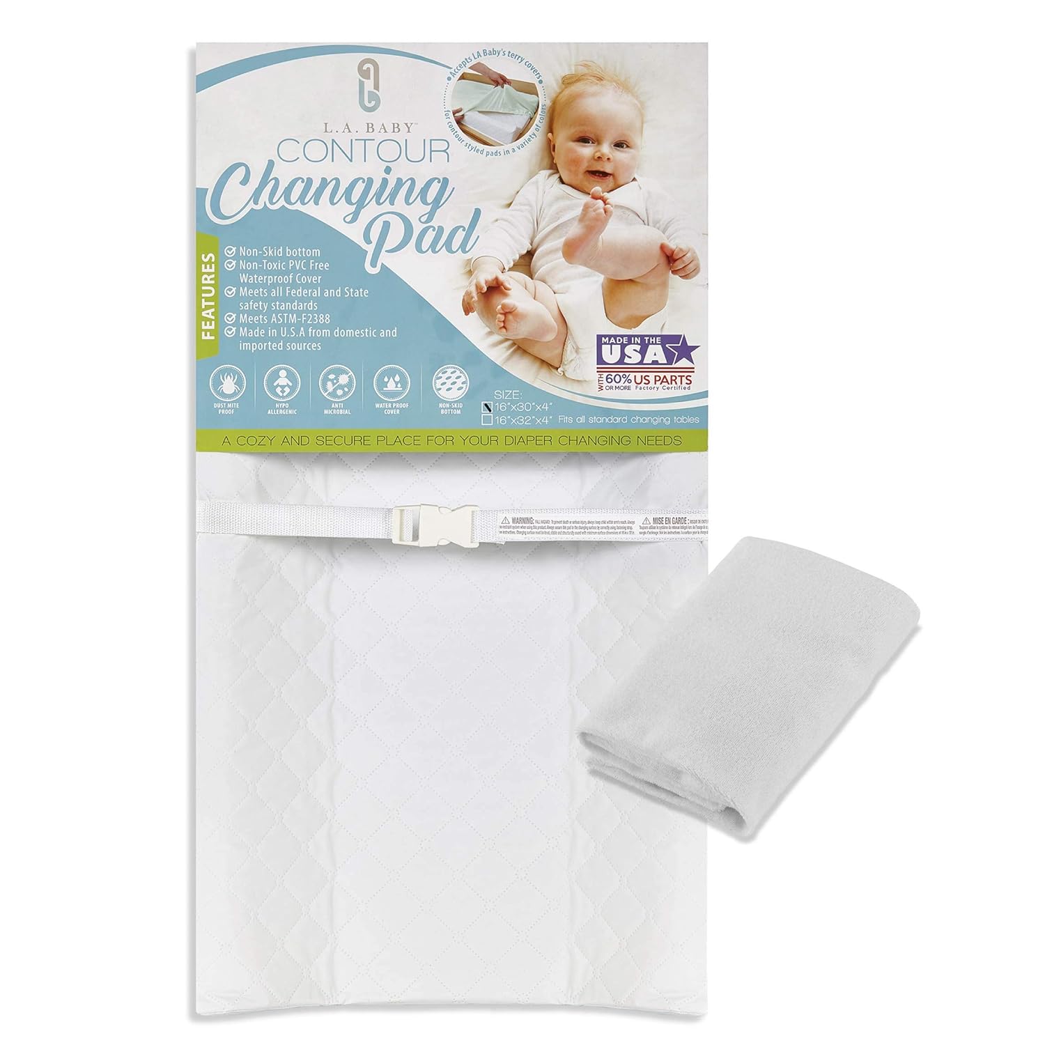 LA Baby Contoured Changing Pad with Bonus Terry Ethiopia Ubuy