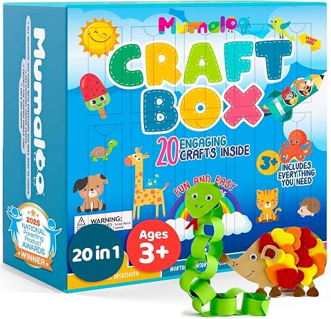 Mumaloo Kids Craft Kit – 20 No-Mess Art Projects for Ages 4–8