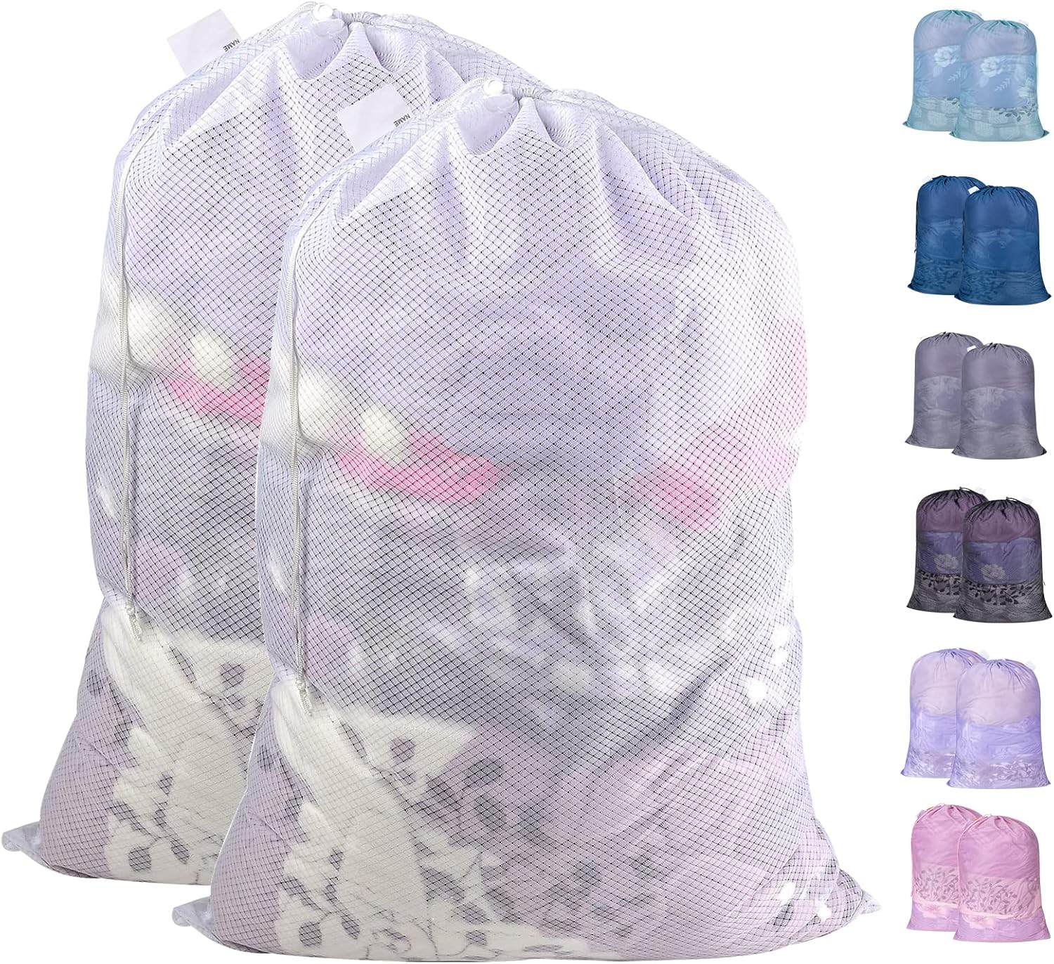 Polecasa Heavy Duty Extra Large Mesh Laundry Bags with ID