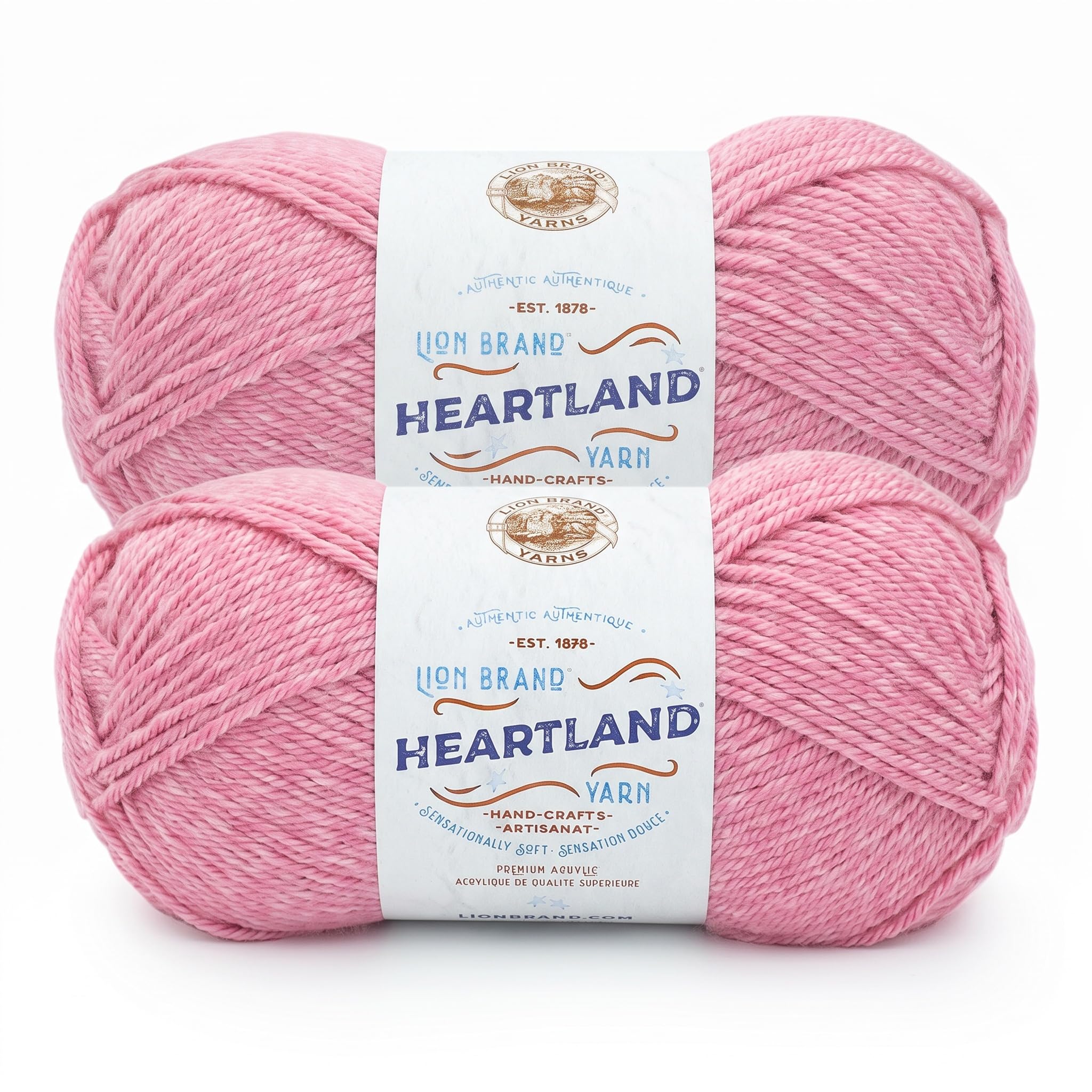 Lion Brand Yarn Heartland Yarn for Crocheting, Knitting, and Weaving, Multicolor Yarn, 2-Pack, Lassen Volcanic
