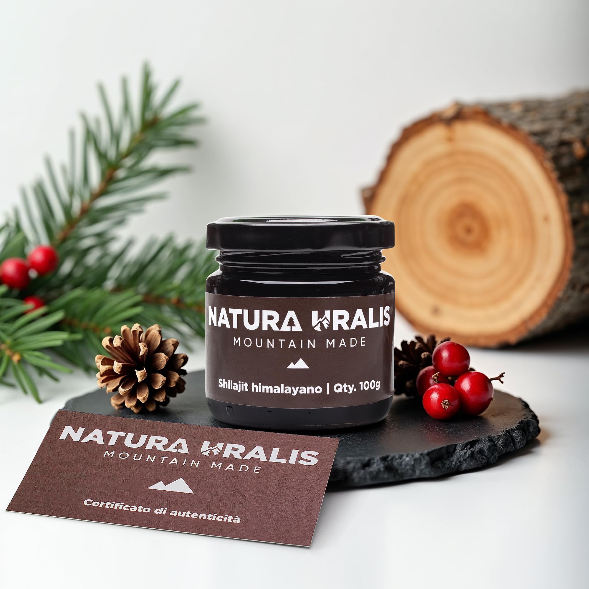 Naura Uralis Himalayan Shilajit | 100g di Resina Minerale di Shilajit Organica, Formata Naturalmente - Shilajit Nero Altamente Potente Dalle Montagne dell'Himalaya.