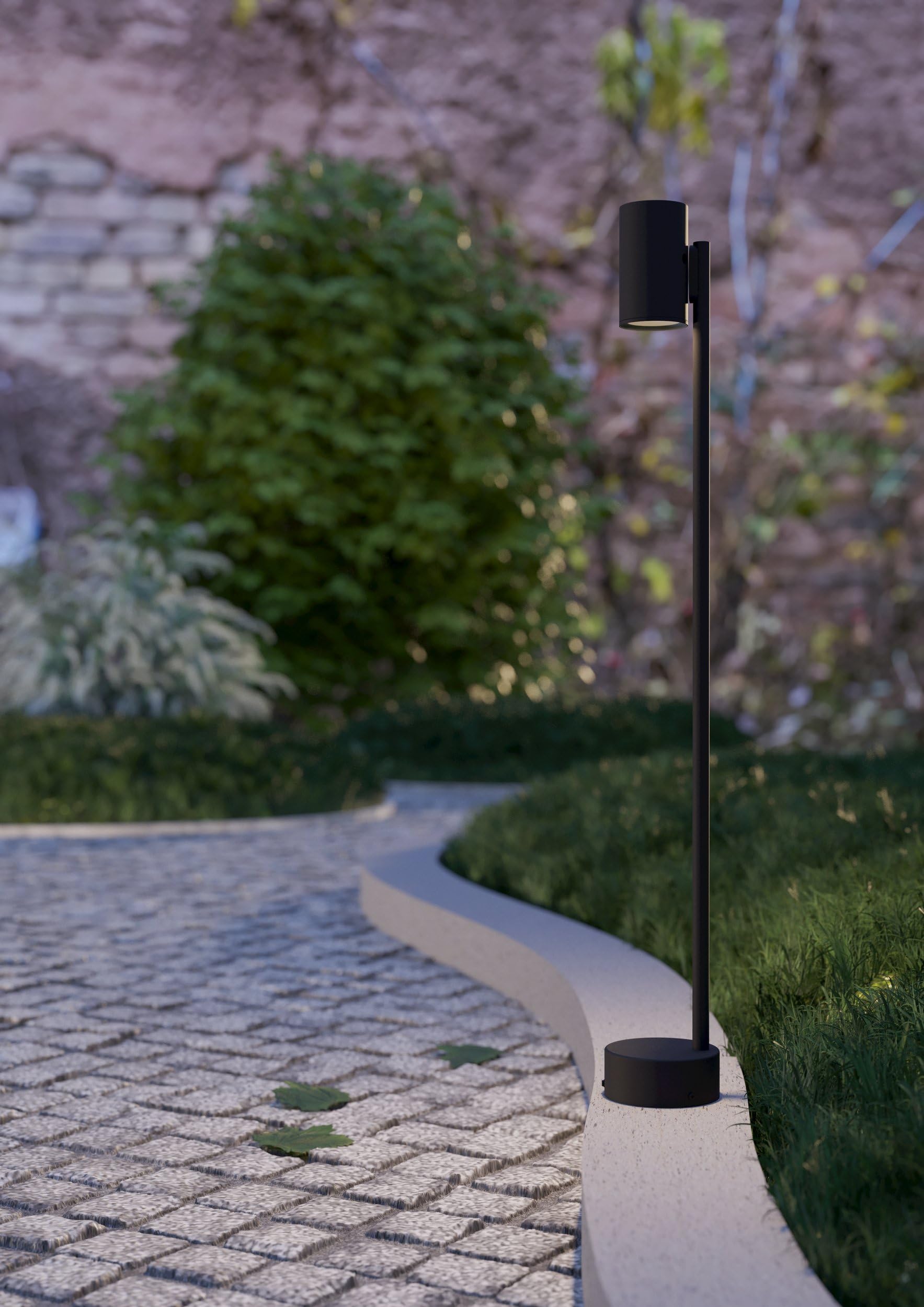 EGLO LED Outdoor Stehlampe Izzalini, Außenlampe Garten | Außenleuchte stehend, Wegeleuchte aus Metall in Schwarz, Lampe außen mit GU10 Leuchtmittel, warmweiß, IP44, 85 cm