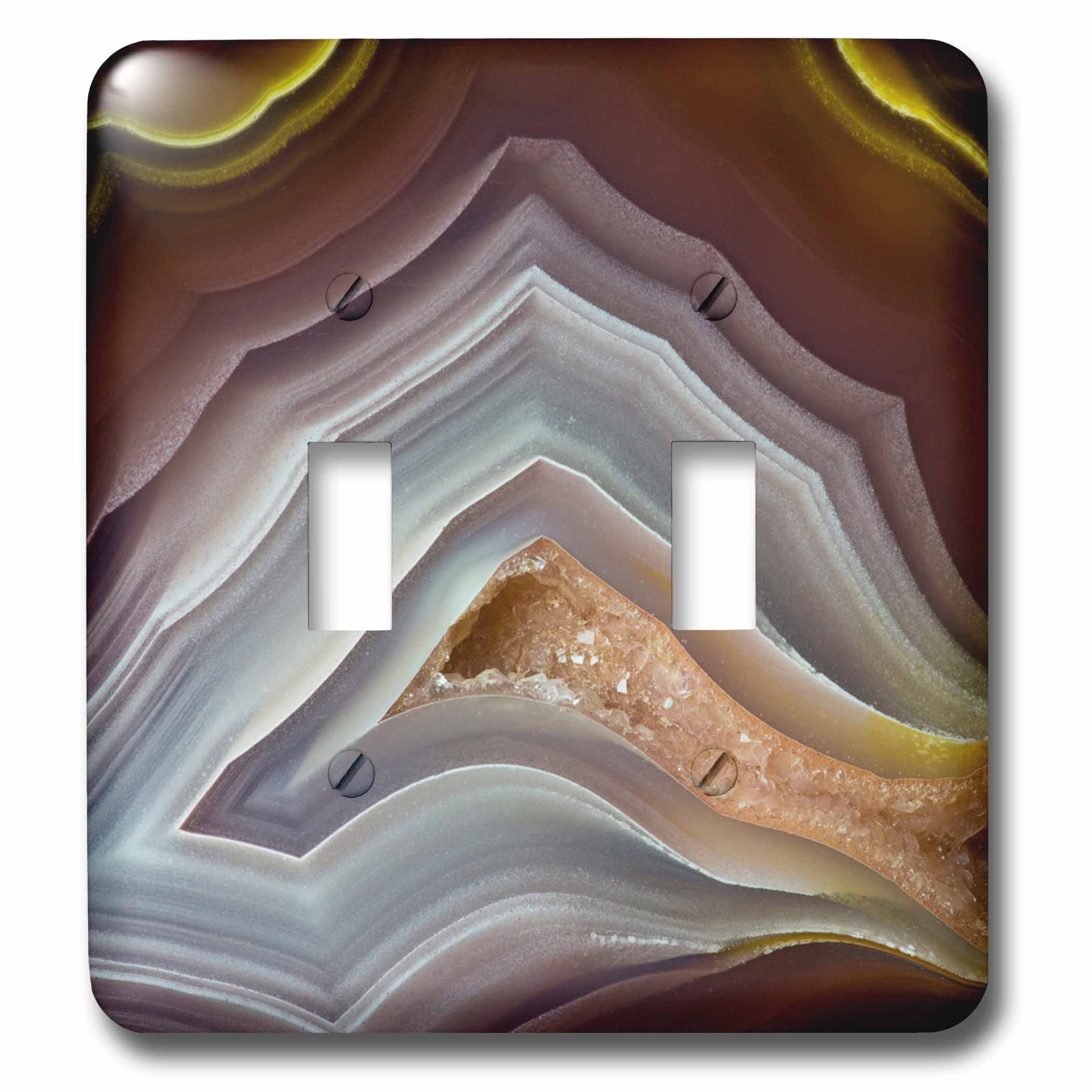 Interrupteur double décoratif effet agate gris lsp_229620_2 3D Rose