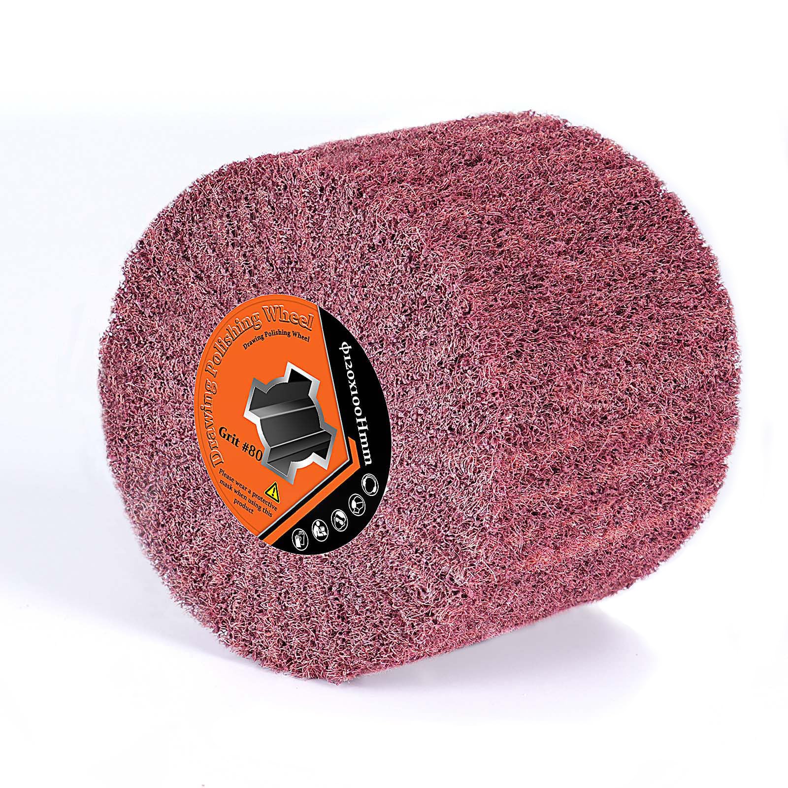 Sanding Roller Brush, Synthetic Fibre Brush for Satin Machine Brush Sanding Sleeves 80 Grit for Wood Metal, Stone Surfaces