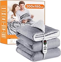 OB-008 Electric Blanket with Automatic Shut-Off 180 x 200 cm Grey