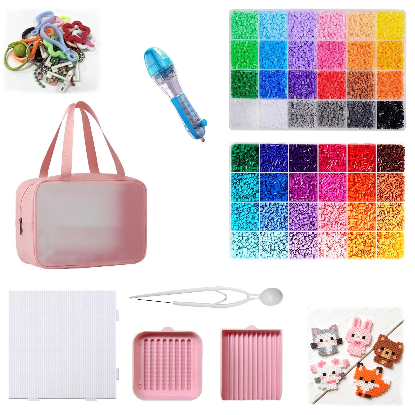 Beads Kit 48 Colours with Accessories, Storage Box for Bead Art Projects