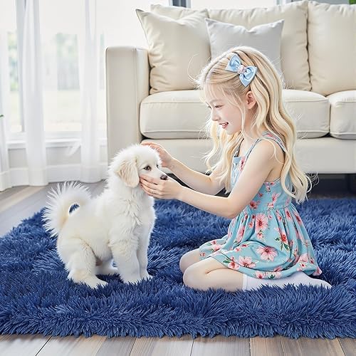 Miniatura 2 de Alfombras para sala de estar, de 5 x 8 pies, alfombras para sala de estar, alfombra grande de felpa suave, alfombras peludas para dormitorio, niños
