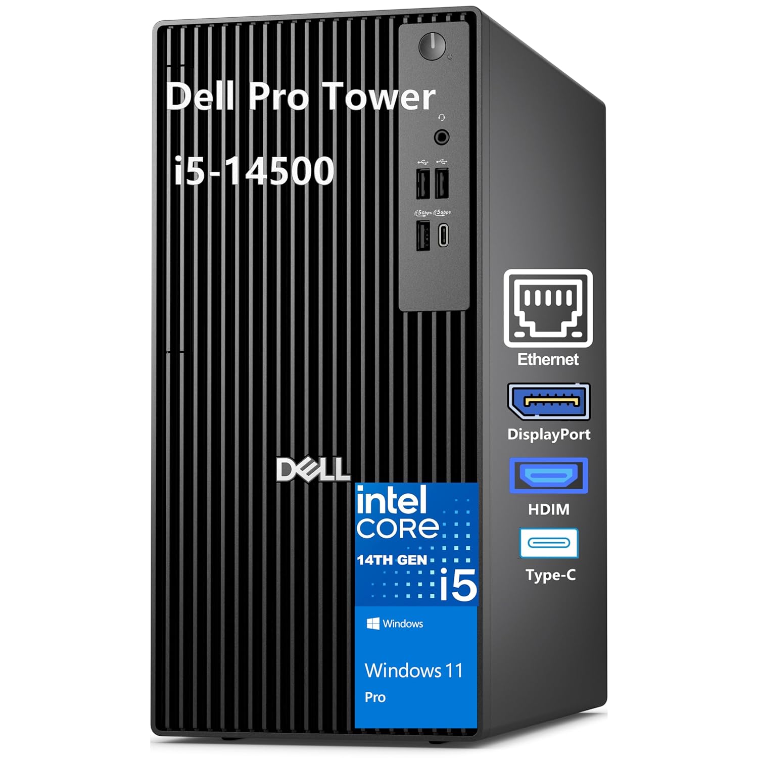 Dell Pro Tower PC Business Desktop Computer 14th Gen Intel 14-Core i5-14500 vPro 16GB DDR5 RAM 1TB PCIe